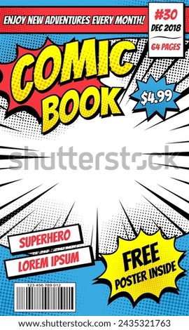 comic book cartoon magazine cover background