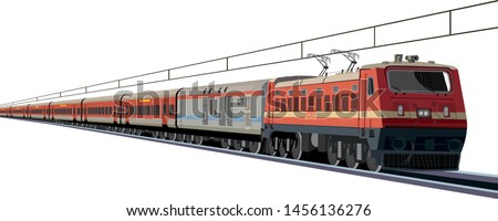 Indian Railway rajdhani express - Vector