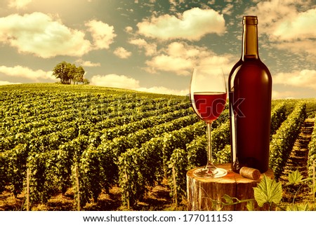 Similar – Image, Stock Photo wine romance Field Tree