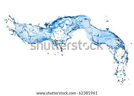 abstract water splash isolated on white