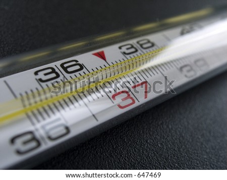 Close up abstract on thermometer scale