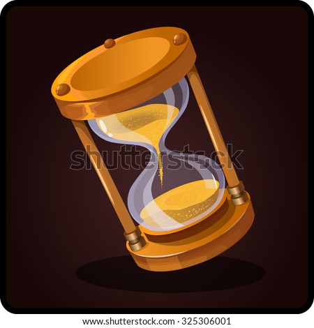 shiny hourglass vector icon game