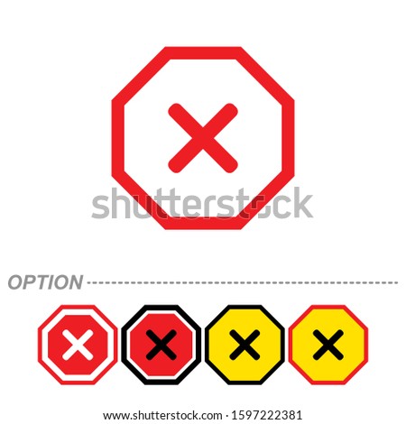 flat illustration of Not Allowed vector icon. octagonal stop icon. with color choices and variations. icon for web, mobile and other. vector