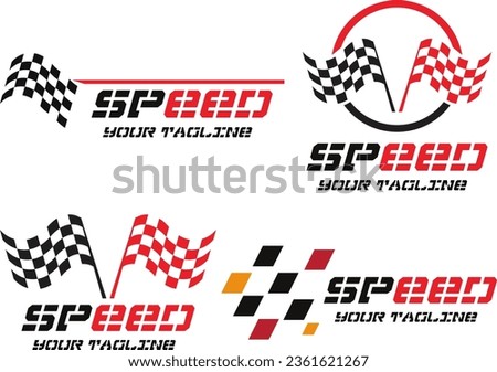 formula one and motogp racing start finish logo emblem