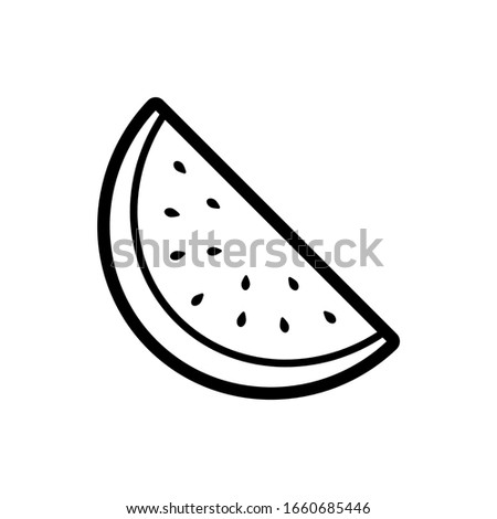 watermelon icon outline vegetable and fruit