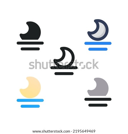 Moon Rise Weather Forecast Icon