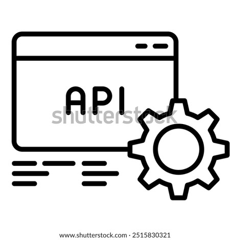 API integration Icon, Tech bussines