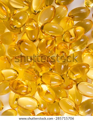 fish fat oil capsules background.