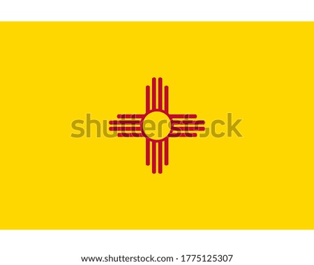 Flag of New Mexico as vector illustration