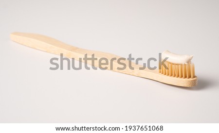 Similar – Image, Stock Photo Bamboo toothbrushes