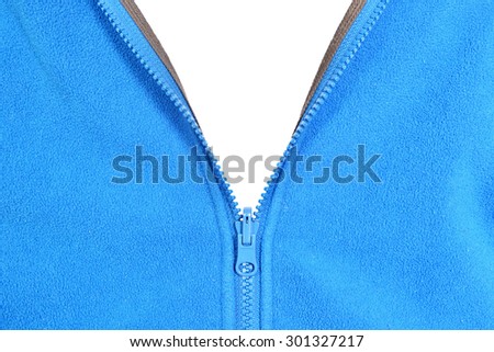 Zipper opening fleece jacket