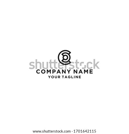 CC C  Creative Modern Black Letters Logo Design 