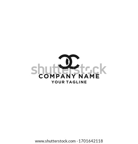 CC C  Creative Modern Black Letters Logo Design 