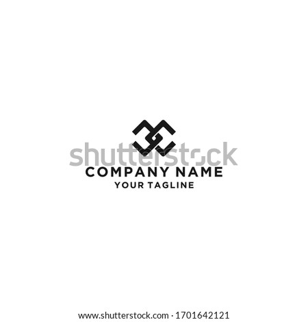 CC Creative Modern Black Letters Logo Design 