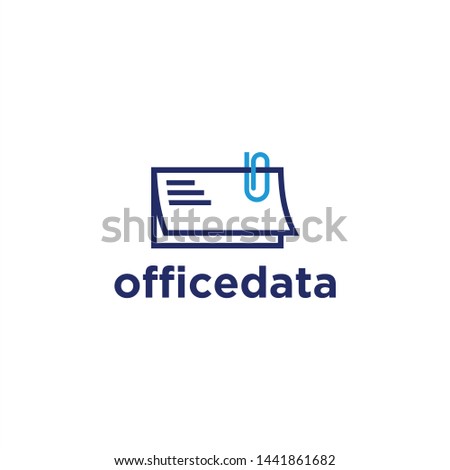 Paper calendar with clip for business office schedule logo design