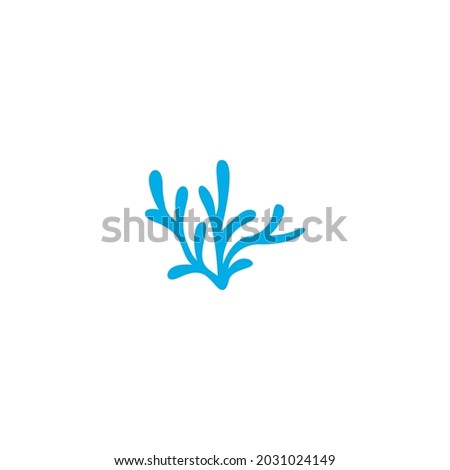 Neuron Seaweed Coral for medical science logo design 