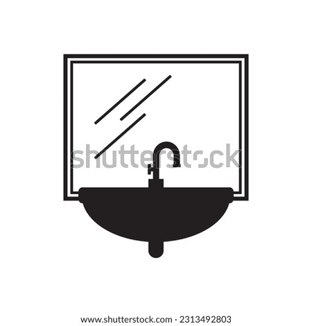 wash basin icon design template vector isoated