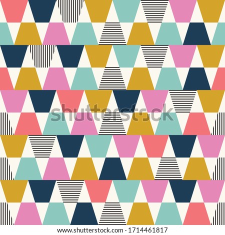 Stacked geometric shapes with striped pattern fills. Great for stationary, home decor, gift, products, backgrounds.