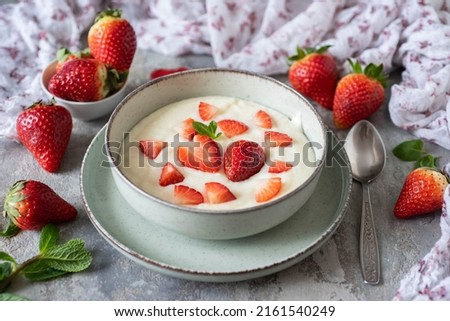 Similar – Image, Stock Photo Porridge with strawberries