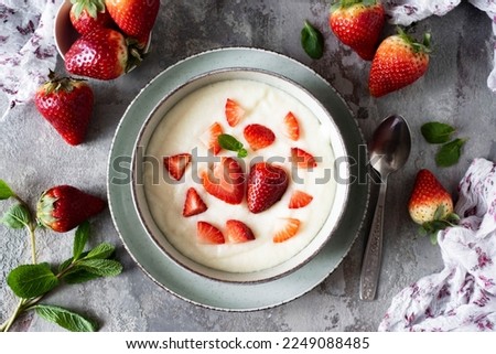 Similar – Image, Stock Photo Porridge with strawberries