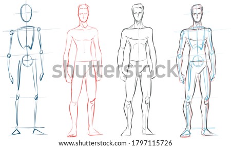 Muscular Male Anime Body Template - Goimages Pro