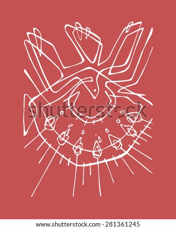 Hand drawn vector illustration or drawing of the Holy Spirit religious symbol of a dove bird