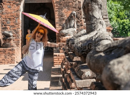 Similar – Image, Stock Photo Stone statues near ancient temple