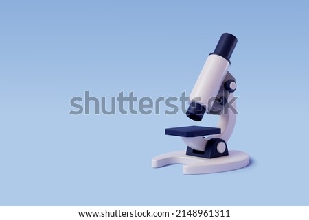 3d Vector Realistic Microscope, pharmaceutical, Science and Education Concept. Eps 10 Vector.