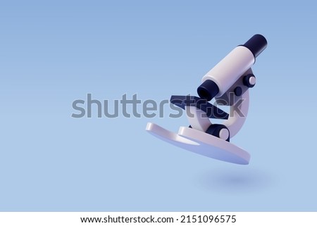 3d Vector Realistic Microscope, pharmaceutical, Science and Education Concept. Eps 10 Vector.