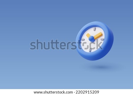 3d Vector office clock, Time period concept. Eps 10 Vector.