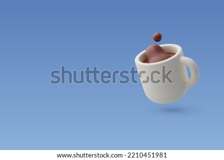 3d Vector coffee cup. Тakeaway Сoffee or tea, Coffee to go concept. Eps 10 Vector.