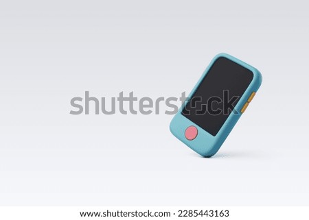 3d Vector Mobile smart phone, Video game console portable, Game concept. Eps 10 Vector