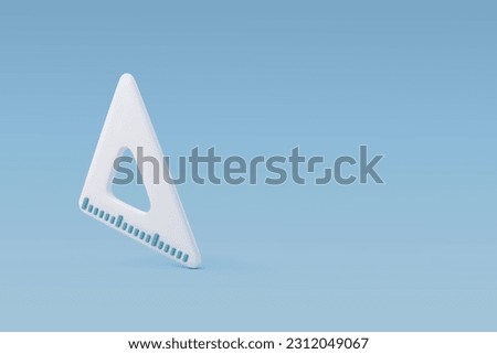 3d Vector Triangle Ruler, Scale, Education concept. Eps 10 Vector.