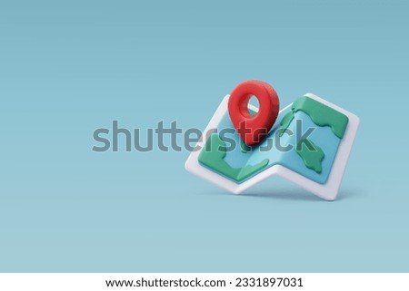 3d Vector Pin Map With Compass, Travel Tourism Trip Planning World Tour. Holiday Vacation, Travel and Transport concept. Eps 10 Vector.