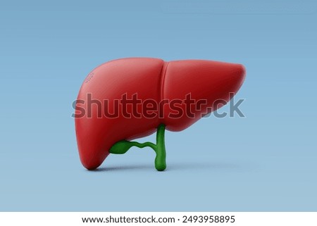 3d Vector Human liver, Liver anatomy structure, Internal organs concept. Eps 10 Vector.