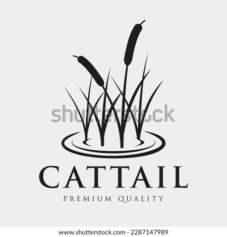 Similar – Image, Stock Photo Cattail at the pond in the evening light.very nice colors.