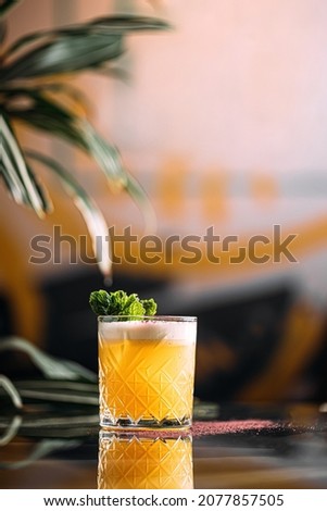 Similar – Image, Stock Photo Cocktail with lemon and octopus