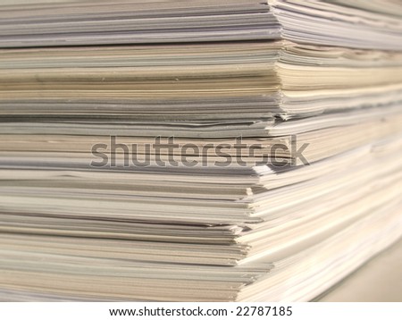 Detail of office paper documents or letters