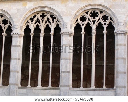 Medieval Windows In Pisa, Italy Stock Photo 53463598 : Shutterstock