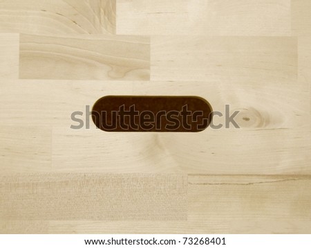 beech wood board with hole for handling