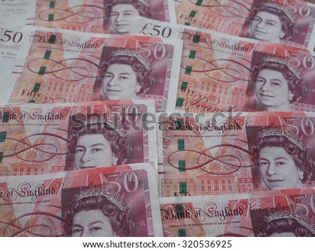 LONDON, UK - CIRCA SEPTEMBER 2015: British sterling pound GBP banknotes, currency of the United Kingdom