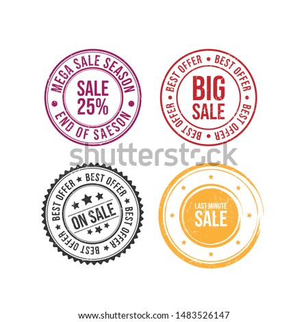 Discount sale grunge rubber stamp. Vector illustration on white background. Business concept sale discount stamp           pictogram.