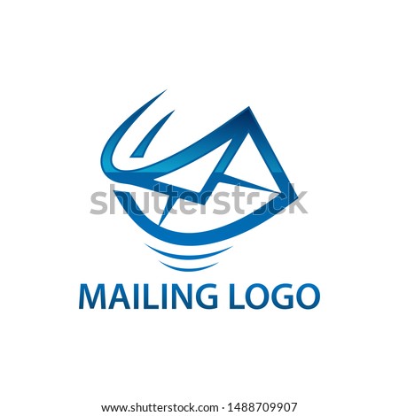 Express air mail logo. Simple illustration of express air mail logo for web. Gradient color logo