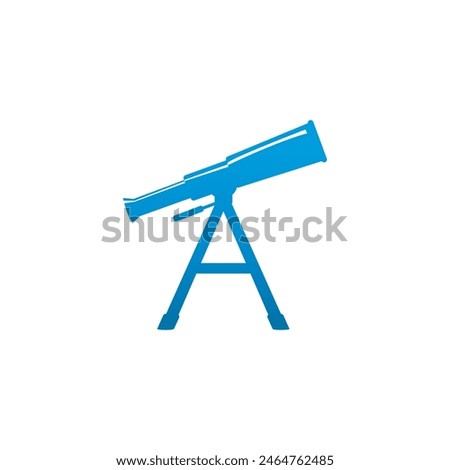 Vector logo telescope with the letter 