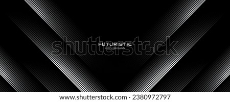 3D techno abstract background overlap layer on dark space with glowing white lines shape decoration. Modern graphic design element future style concept for banner, flyer, card, or brochure cover