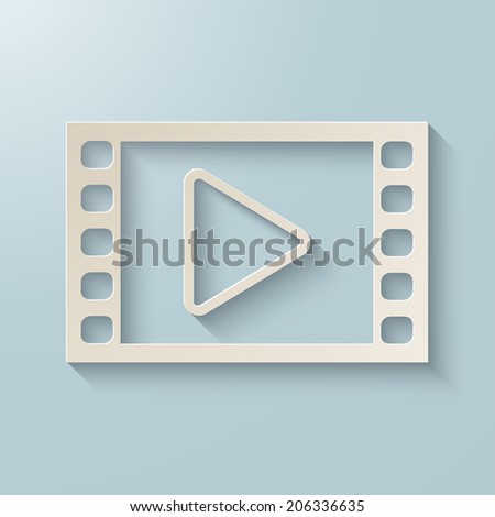 Video play icon. Vector illustration