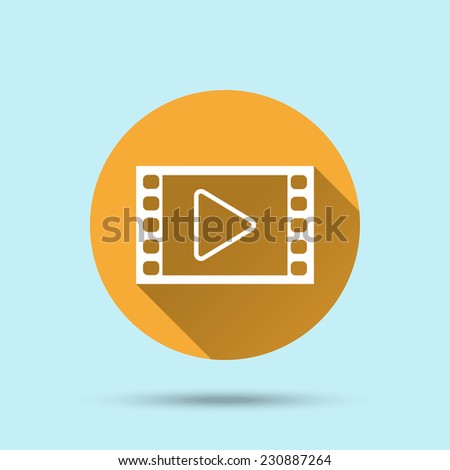 Video play icon. Vector illustration