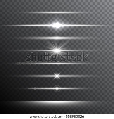 Optical lens flare light effects. Vector illustration