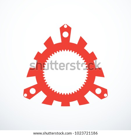 Rotor of rotary Wankel engine. Vector illustration