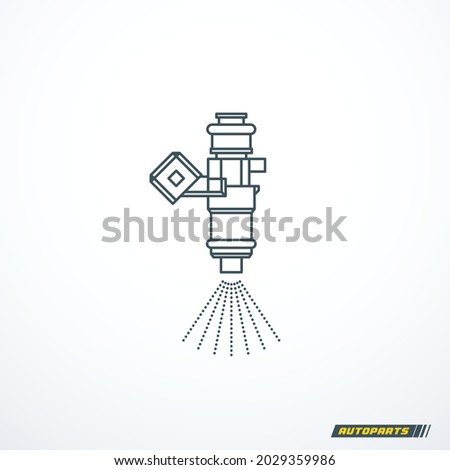 Fuel injector icon. Vector illustration